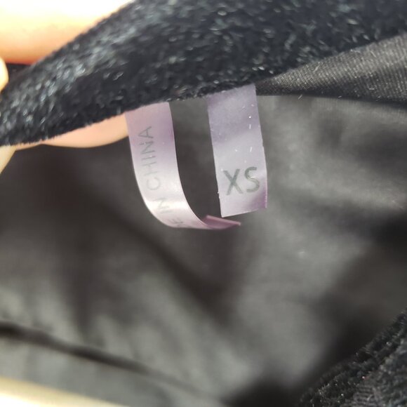 Soft Surroundings Velvet Moto Jacket XS Womens Asymmetrical Zip Up Black - Picture 5 of 10